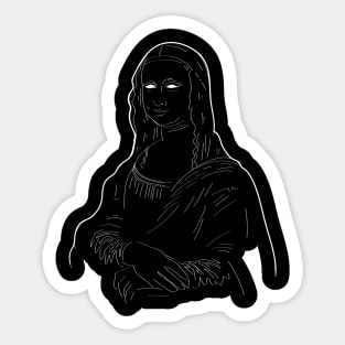 Mona White Eyes Sticker